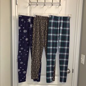 Just Cozy Leggings 3 pair lot Size XS/S